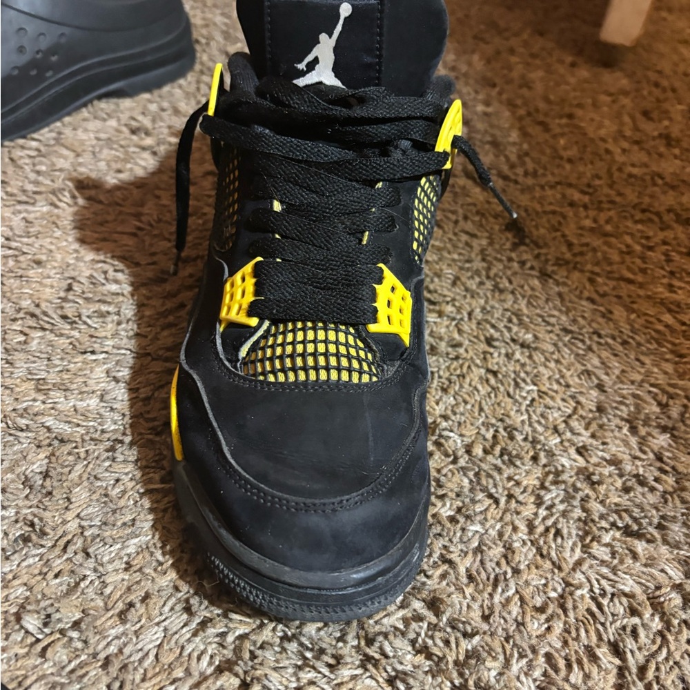 Black and Yellow Air Jordan Sneakers